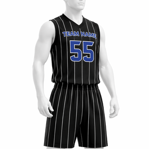 ORHA INTERNATIONAL Conjunto de Uniforme de Baloncesto Personalizado, Jersey y Pantalones Cortos Transpirables, 100% Poliéster, Nombre y Número Ajustables, Colores Personalizados - Product Image 1