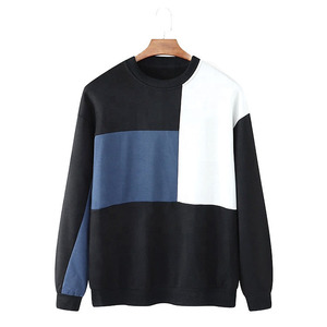 Sudaderas de cuello redondo para hombre Impresión de logotipo personalizado Sudadera de ajuste regular Jersey y Jersey de varios paneles para hombre - Product Image 1