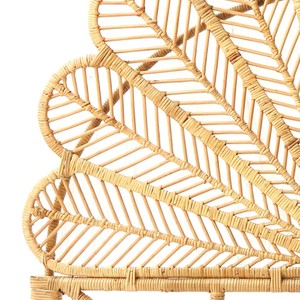 หัวเตียงหวายดีไซน์เป็นคลื่นคลื่นสำหรับเตียงหวายงานแฮนด์เมดหางนกยูง - Product Image 4