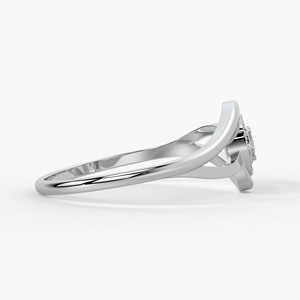 Anillo de Compromiso de Plata de Ley 925 con Halo Trenzado y Circonita, Diseño Elegante y Moderno en Espiral para Mujeres Jóvenes, Uso Diario - Product Image 4
