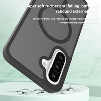 Nouvelle coque de téléphone portable magnétique antichoc translucide mate colorée effet peau en TPU+acrylique, prix d'usine en gros