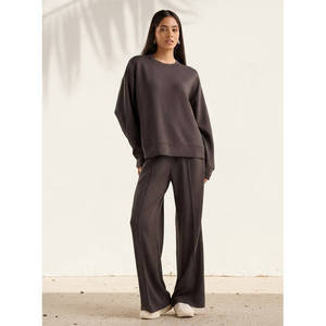 Sweat-shirt uni en modal pour femme - Pull décontracté doux - Product Image 2