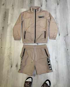 Chaqueta cortavientos y pantalones cortos ligeros de nailon por sublimación, conjunto de pantalones cortos de dos piezas, transpirables para hombre, cortavientos reflectante - Product Image 1