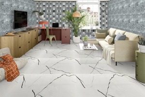 Carreaux de porcelaine au design de luxe 600x1200mm pour mur intérieur d'appartement moderne salon salle de bain carreaux de mur et de sol - Product Image 6