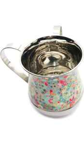 Taza de Lavado Judía Netilat Yadayim de Acero Inoxidable con Calcomanía Gris Dorada Elegante de 5'' y 40 oz, Personalizada y Más Vendida, para Lavabos - Product Image 5