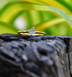 Auténtico anillo de diamante de oro macizo de 14K y 18K, joyería de diamante Real Natural, diseño impresionante - Product Image 5