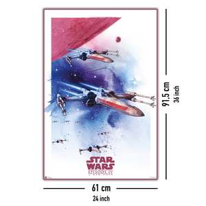Digital Printed Star Wars Episode IV <b>Poster</b> X-Wing Starfighter Made of Plastic - Product Image 5