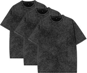 T-shirts délavés à l'acide pour hommes T-shirt ample 100% coton pour hommes T-shirt unisexe surdimensionné avec logo personnalisé - Product Image 2