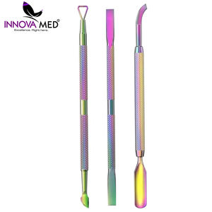 Empujador de Cutículas de Acero Inoxidable, Removedor de Esmalte de Uñas, Raspador de Cutículas, Herramienta de Manicura, Cuidado Profesional de Uñas - Product Image 4