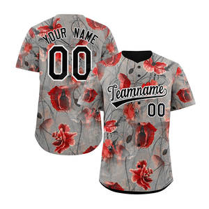Camiseta de béisbol personalizada de alta calidad unisex, ropa deportiva de poliéster al mejor precio, transpirable de talla grande para adultos, impresión por sublimación - Product Image 3