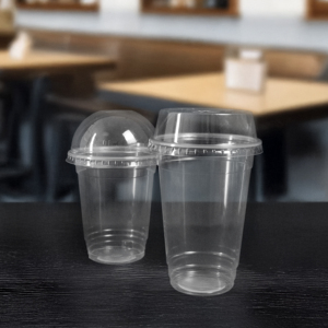 Vasos desechables de plástico de una sola pared de la fábrica de Vietnam 12oz 16oz 24oz con tapa Lisa para té de burbujas Boba Coffee Smoothie Juice - Product Image 5