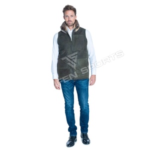 Chaleco de Caza y Pesca Ligero con Logotipo Personalizado, Hecho de Cuero Vacuno Genuino con Forro Interior - Product Image 1