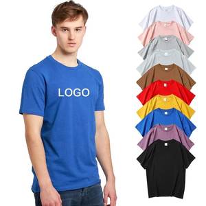 T-shirt de sport à la mode en pur coton 100% de haute qualité T-shirt décontracté à manches courtes T-shirt décontracté uni pour hommes - Product Image 3