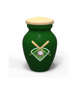 Baseball Lover's Cremation Urn, Keepsake with Velvet Bag A Beautiful and Humble Urn for <b>Your</b> <b>Loved</b> Ones Remains with Threads - Product Image 4