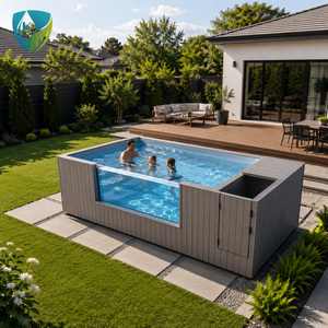 <span class=keywords><strong>Piscine</strong></span> hors sol en fibre de verre prête à l'emploi, <span class=keywords><strong>piscine</strong></span> portable en acrylique pour l'extérieur, <span class=keywords><strong>piscine</strong></span> d'entraînement sans fin pour la maison et la villa - Product Image 4