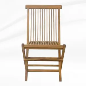 Furnitur kursi kayu lipat multifungsi, produk asli Indonesia bahan kayu jati dalam dan luar ruangan