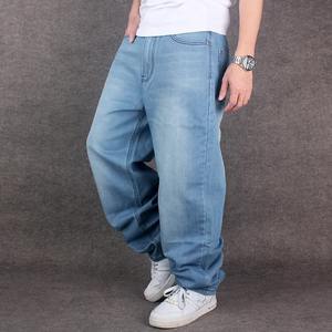 Printemps et automne hommes et femmes à la mode personnalisé Tube droit jet d'encre blanchisserie Jeans Couple américain lâche rétro pantalons décontractés - Product Image 2