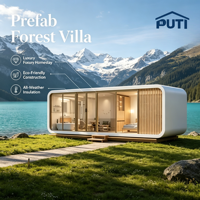 Maison préfabriquée de luxe moderne de 20 pieds et 40 pieds, directement de l'usine, avec un aménagement personnalisé, coque en aluminium et porte en verre
