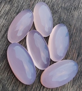 AAA + Calidad Natural Lavanda Calcedonia Cabujón Piedras preciosas Forma ovalada suelta Venta al por mayor Disponibilidad - Product Image 6
