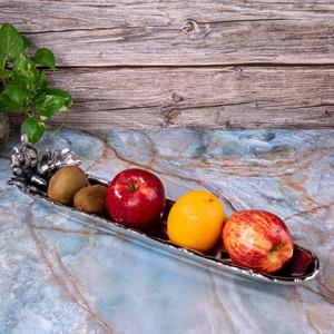 Bol de service à chips Design Leaf Meilleure qualité Plat de collations en métal de longue taille Fête de fête Fournitures de restaurant et d'hôtel Bol de service - Product Image 3