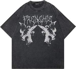 T-shirts pour hommes Streetwear T-shirts de haute qualité 100% coton lavé à l'acide T-shirts Anti Social Club T-shirts pour hommes - Product Image 5