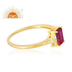 Anillo de Plata de Ley 925 chapado en oro de 18K, joyería fina - Product Image 4