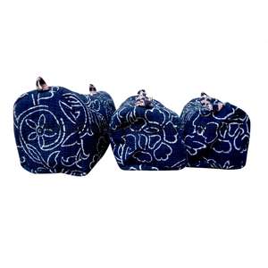 Bolsa de Maquillaje Personalizada con Nombre, Estilo Bohemio, con Borlas, Ecológica, de Algodón Índigo, con Cierre de Cremallera, Bolsa de Cosméticos, Organizador de Viaje - Product Image 2