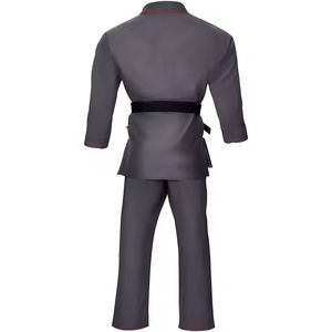 Uniforme de Kimono de Jiu Jitsu de Color gris para práctica de artes marciales de Material transpirable liso de alta calidad profesional de la mejor calidad - Product Image 3