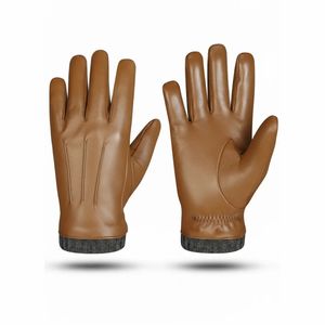 Guantes de invierno de piel de oveja para hombre - Product Image 6