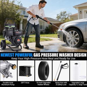 Nouvelle version de qualité supérieure 7000HXR-P00682 - Nettoyeur haute pression à eau froide portable à essence 4gpm 7000psi - Product Image 3