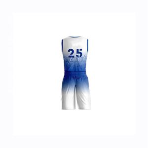 Ensembles d'uniformes de basket-ball unisexe sans manches sublimés gilet de basket-ball stretch de haute qualité avec short - Product Image 6