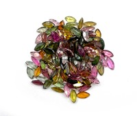 3,5x7mm Turmalin Marquise Cut Facettierte lose Edelsteine für Schmuck herstellung Natürlicher Multi Turmalin Stein Kalibrierter Großhandel