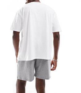 เซ็ตเสื้อยืดและกางเกงขาสั้นผ้าฝ้าย100% 250น้ำหนักเบาพิมพ์โลโก้ได้ตามต้องการฤดูร้อน - Product Image 5