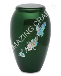 Urna Funeraria Pearl Urn Elite, Urna de Concha Marina para Cenizas Humanas, Urna Conmemorativa de Latón Macizo de Tamaño Completo con Bolsa de Terciopelo - Product Image 6