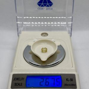 Calidad fantástica de gama alta Corte Esmeralda Sin calentar Color amarillo Piedra de moissanita suelta Saphire Natural Srilanka - Product Image 2