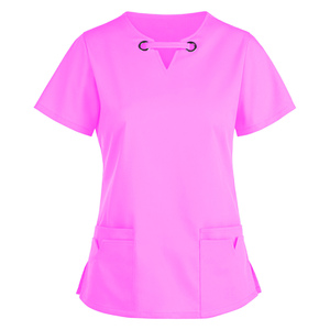 Uniforme moderne et élégant pour femmes, col en V, haut d'infirmière, logo personnalisé, tailles, ensemble de gommage pour hôpital médical, spa, salon, vente en gros bon marché OEM - Product Image 2