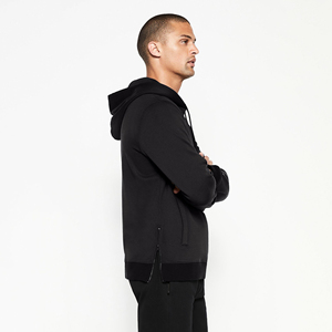 Sweat à capuche d'hiver surdimensionné de luxe en molleton bouclette 100% français épais, avec logo brodé appliqué personnalisé, respirant, vente en gros - Product Image 2