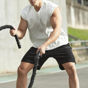 Personalizado 100% algodón gimnasio ropa chaleco vinilo hombres transpirable comprimido Stringers fabricante Fitness camiseta para hombres - Product Image 4