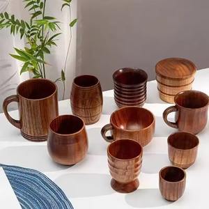 Top quality drinkware cup <b>set</b> wooden mug for hot drinks wood coffee mugs handcrafted acacia <b>teacup</b> - Product Image 3