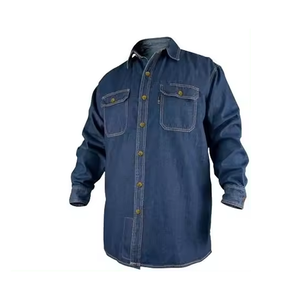 เสื้อเชิ้ตผ้าฝ้ายสำหรับผู้ชายเสื้องานเชื่อมแบบมีกระดุมมีหลายสี100%