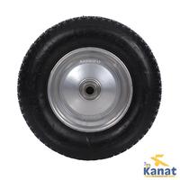 Roda Gerobak Dorong Tugas Berat TLT-731 Kanat, Roda Karet Solid, Flens Tunggal, Bantalan Bola, Segala Medan, Beban 100kg-150kg, Warna Hitam