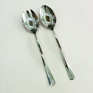 Nouveaux ustensiles de service polis argentés de haute qualité incroyables ensemble de serveurs de couverts à salade décoratifs de luxe - Product Image 1