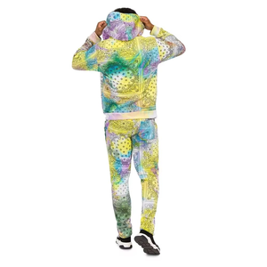 Conjunto de chándal personalizado con estampado de Cachemira pastel para hombre, sudadera con cremallera y pantalones para correr, conjunto de dos piezas, ropa de calle de moda al por mayor - Product Image 6