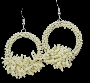 Trending Hot Sales for Women White Colour Butterfly Embroidery Design Artificial Jewelry Earrings Fashionable and Popular - Product Image 3