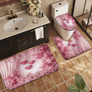 Custom Printed Bath <b>Mat</b> <b>Bathroom</b> Rug <b>Set</b> for <b>Bathroom</b> Non-Slip Shower Curtain Bath <b>Mat</b> - Product Image 3