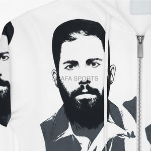 Sweat à capuche imprimé Asali à fermeture éclair lourde, vêtements d'hiver, sweats à capuche imprimés, style hip-hop, polaire, sweat à capuche imprimé Asali - Product Image 4