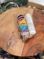 Vente en gros MUNTAHA AGATE Premium – Baguettes de cristal de sélénite brutes gravées de 4 pouces, mosaïque sphérique, pierre de Reiki écologique, cadeau