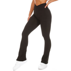 Pantalons évasés mi-longs de la meilleure marque, tendance, mode décontractée, élastiques, écologiques, respirants, séchage rapide, polyester/coton - Product Image 4