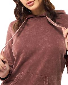 Sudadera de algodón grueso de felpa francesa para mujer, estilo vintage, lavado ácido, personalizable, cortavientos, oversize, cómoda, informal, para invierno - Product Image 5