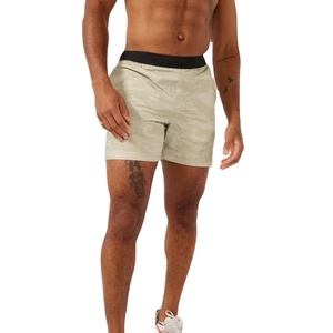 Nouveauté 2026 Short de running pour homme, taille haute, grande taille, effet froncé aux fesses, 2-en-1, avec empiècements en maille de 4 pouces, pour la plage - Product Image 2